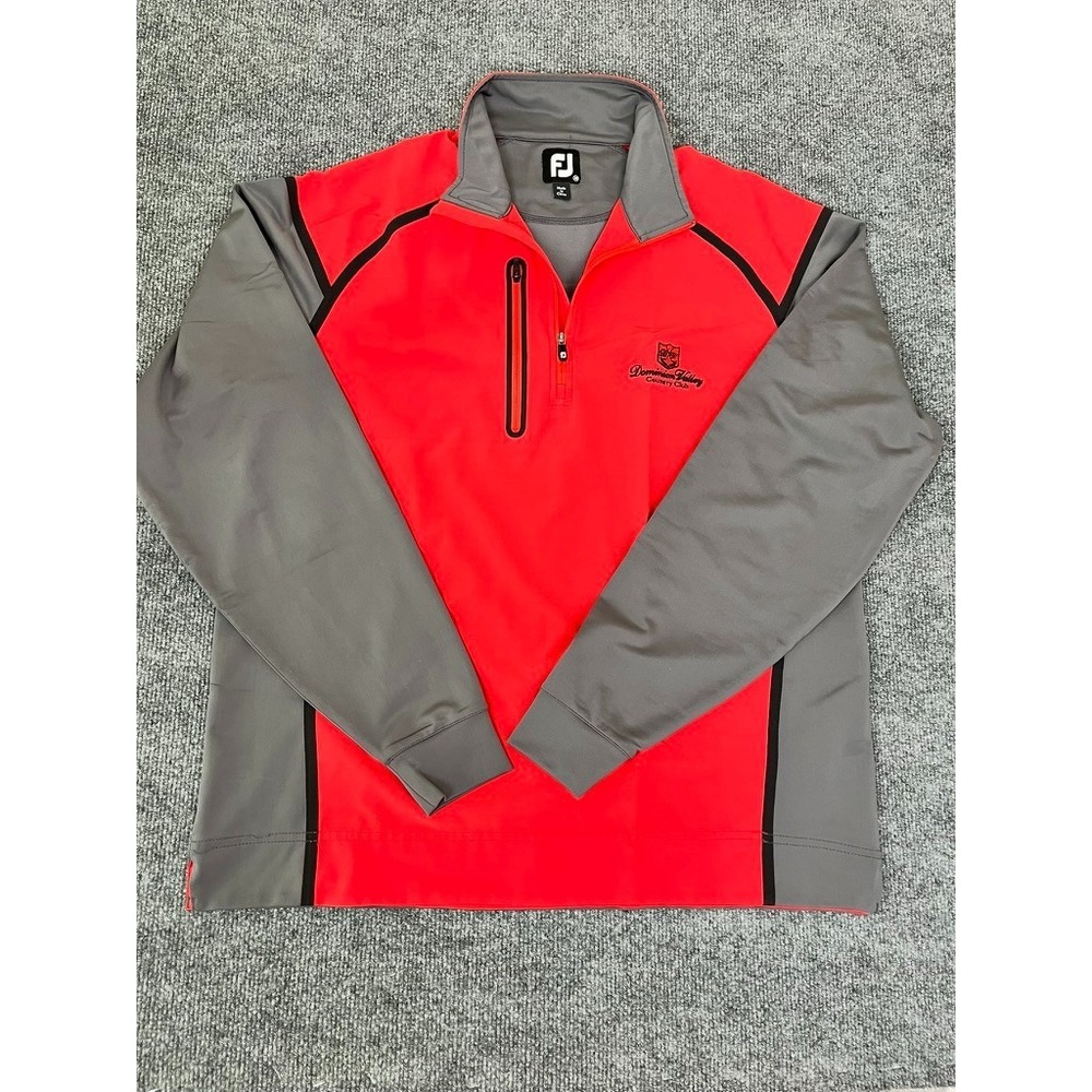 Footjoy FJ L/S 1/4 Zip Golf Pullover Wind Shirt Jacket Men's Med Dominion Valley